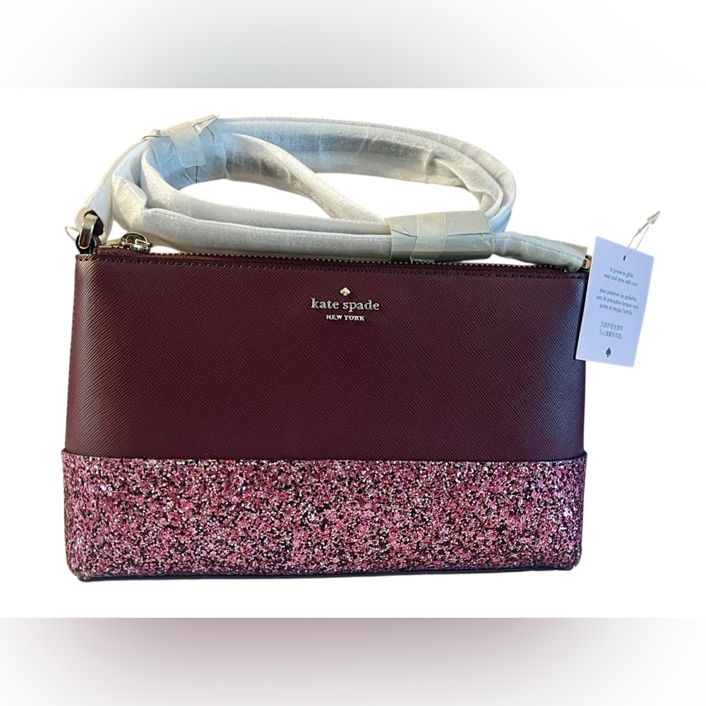 Hostess Pick x 2 💥 Kate Spade Burgundy and Pink Glitter Crossbody Bag